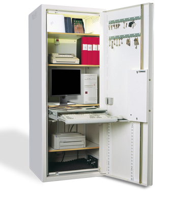 Serverskåp PC5000 för byggarbetsplatsen eller lagerlokalen inklusive 2 fläktar