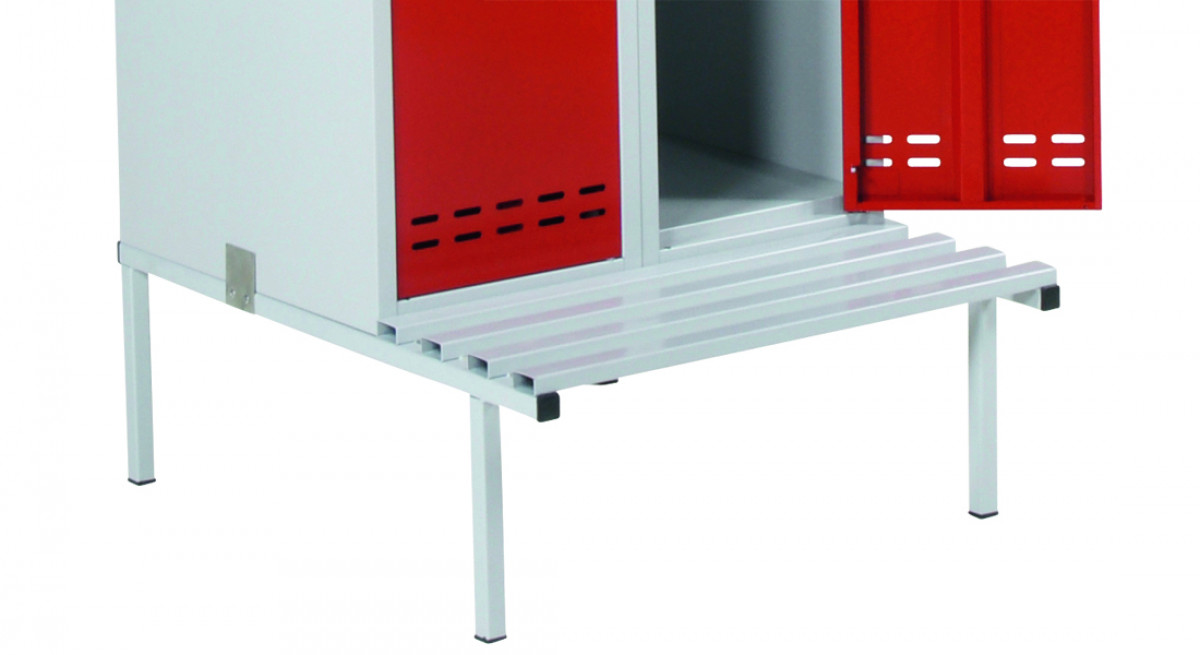 Bänk med ben till klädskåp, bredd 700 mm