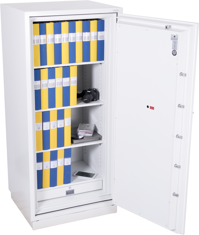 Kassaskåp med dubbelt brandskydd i toppklass (120P/60 min datamedia) DMS1902E