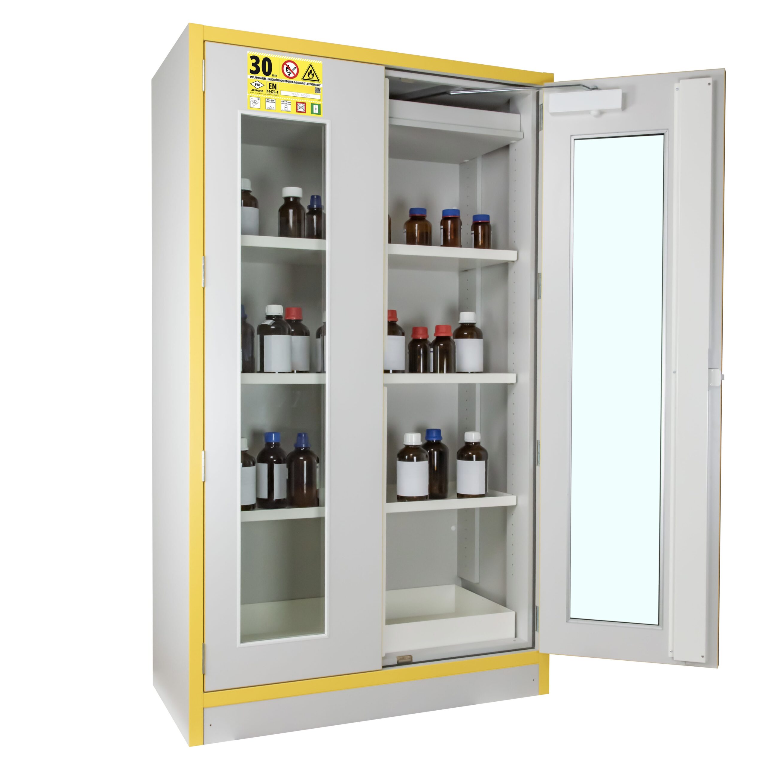 Kemikalieskåp glasdörr 30 minuter F30-KEM5