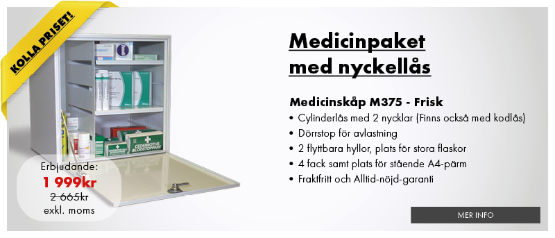 Ett friskt och funktionellt medicinskåp M375 för 1399kr exkl moms.