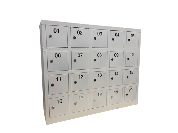 Mobilskåp för 20 telefoner Transportskada MOB20V