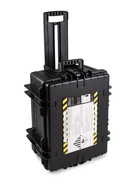 Brandsäker batterilåda med hjul för litiumjonbatterier XL