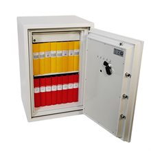 Kassaskåp med dubbelt brandskydd i toppklass (120P/60 min datamedia) DMS100E