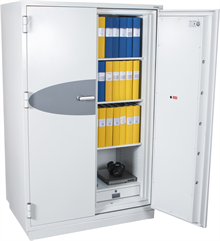 Kassaskåp med dubbelt brandskydd i toppklass (120P/60 min datamedia) DMS1903E