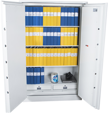 Kassaskåp med dubbelt brandskydd i toppklass (120P/60 min datamedia) DMS1903E