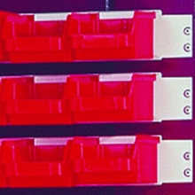 Mindre avtagbara röda boxar till verktygsskåp FX205